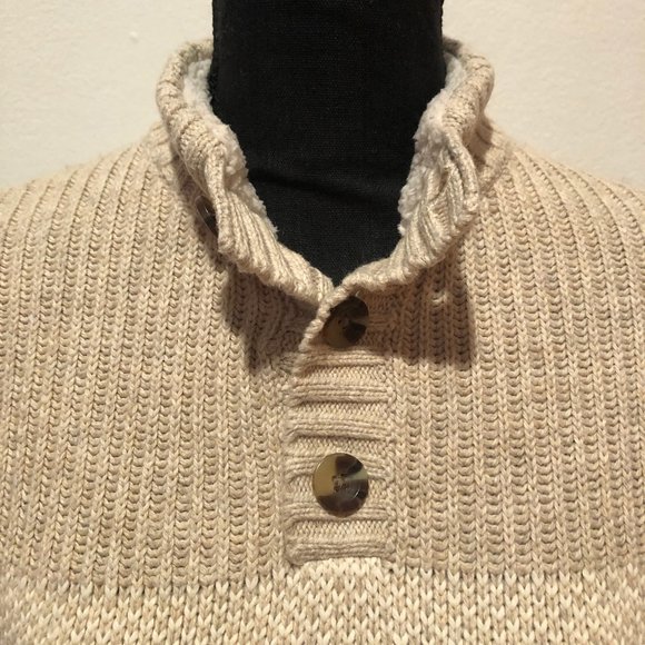 ❄️ SALE Cat & Jack Beige & White Sweater - Picture 4 of 6